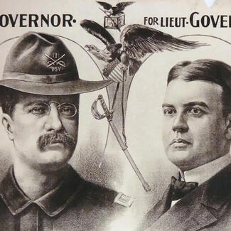 Campaign image of Theodore Roosevelt for governor.